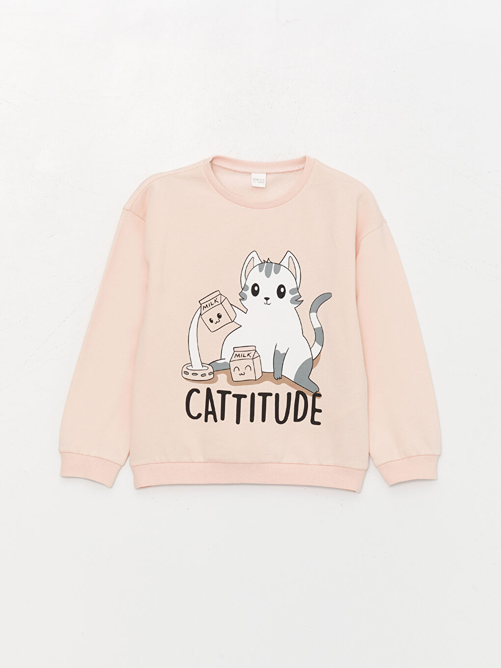 Pembe Bisiklet Yaka Baskılı Uzun Kollu Kız Çocuk Pijama Takımı-1