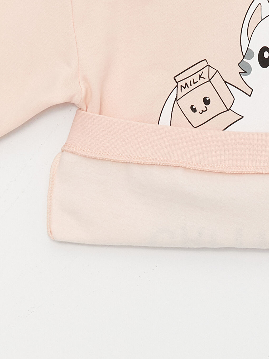 Pembe Bisiklet Yaka Baskılı Uzun Kollu Kız Çocuk Pijama Takımı-3