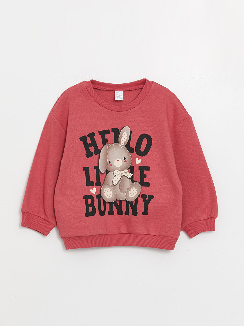 Crew Neck Long Sleeve Printed Baby Girl Sweatshirt -W3DH56Z1-H3Y