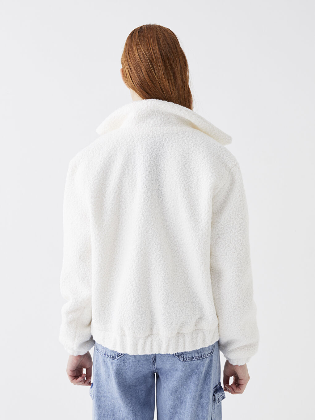 Shirt Collar Straight Long Sleeve Women Coat-5