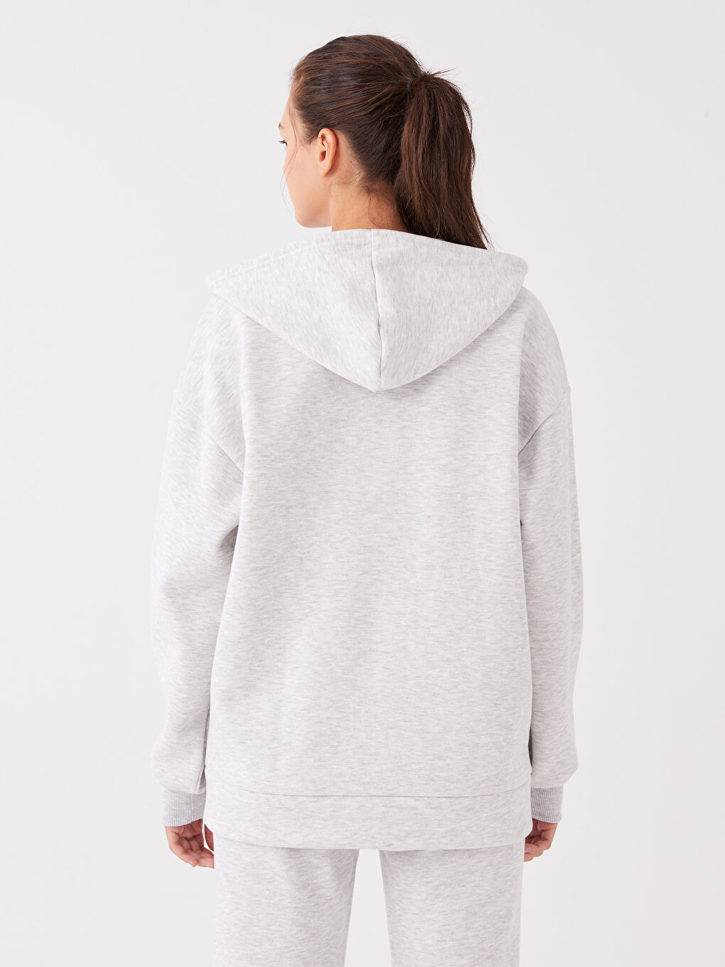 Hooded Oversize Women's Thick Zipper Sweatshirt -W3DH85Z8-JMD