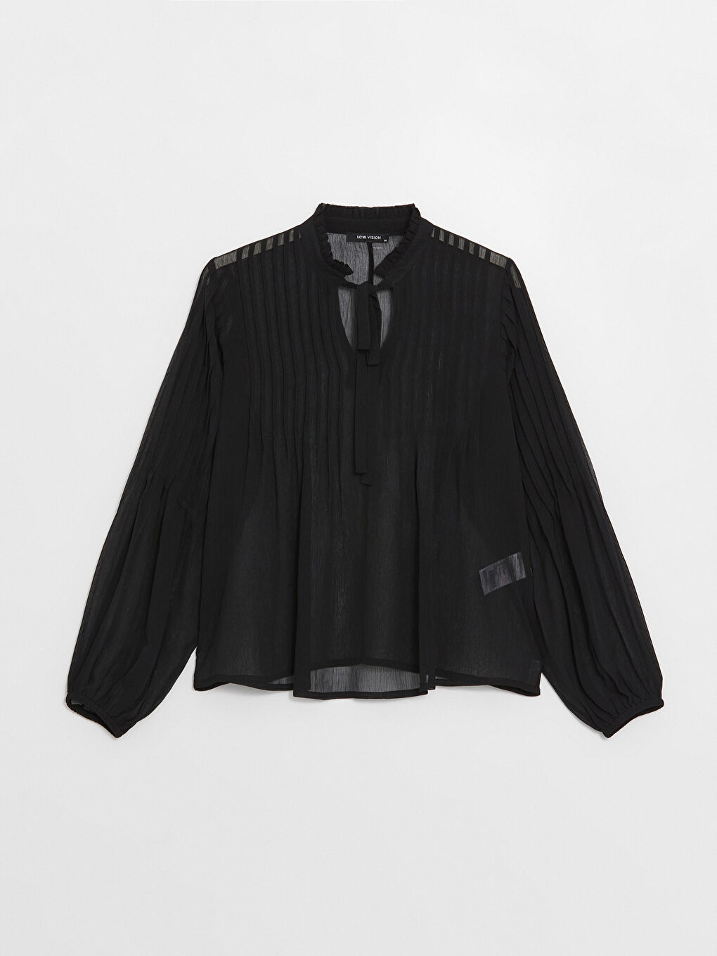 Bluza za Žene s Vezanjem oko Vrata, Obična, Dugi Rukav-5