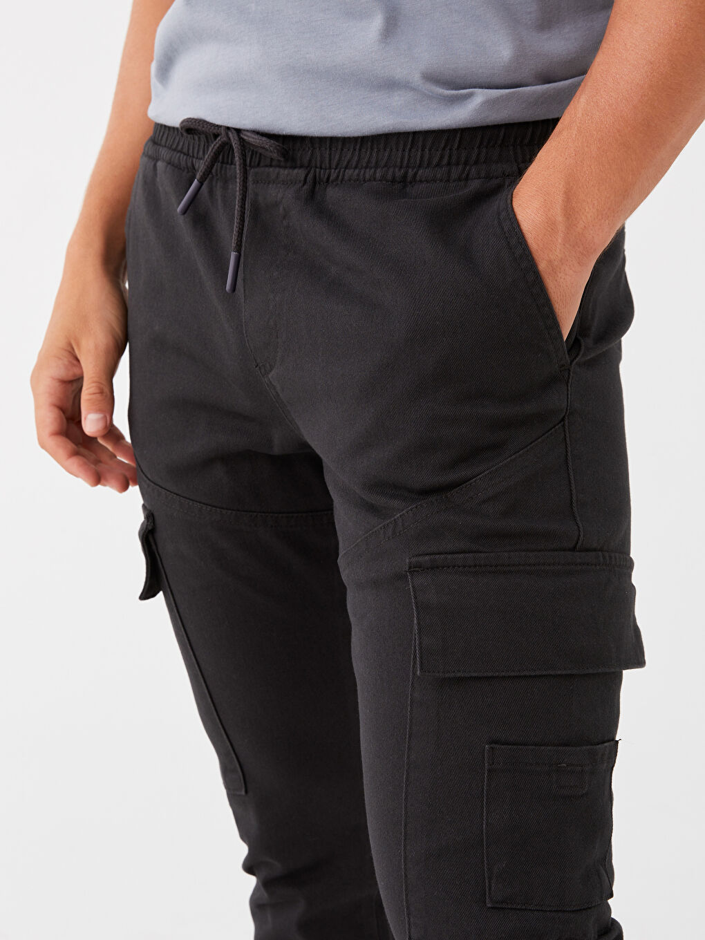 XSIDE Antrasit Slim Fit Erkek Kargo Pantolon - 3