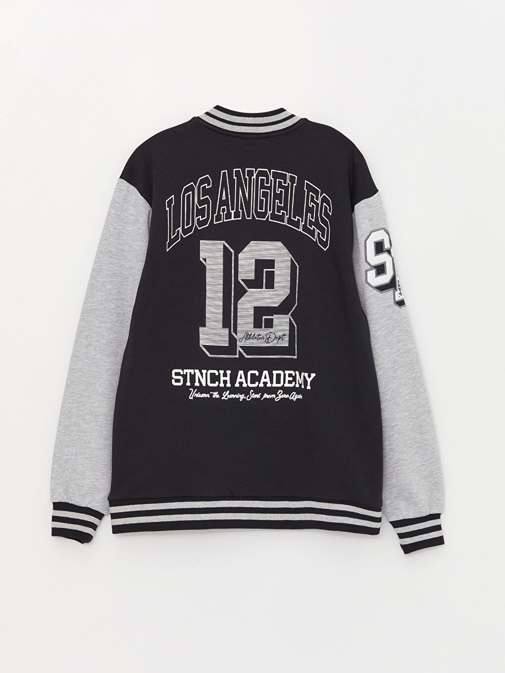 Lacivert Rahat Kalıp Uzun Kollu Erkek Kalın Kolej Ceket-7