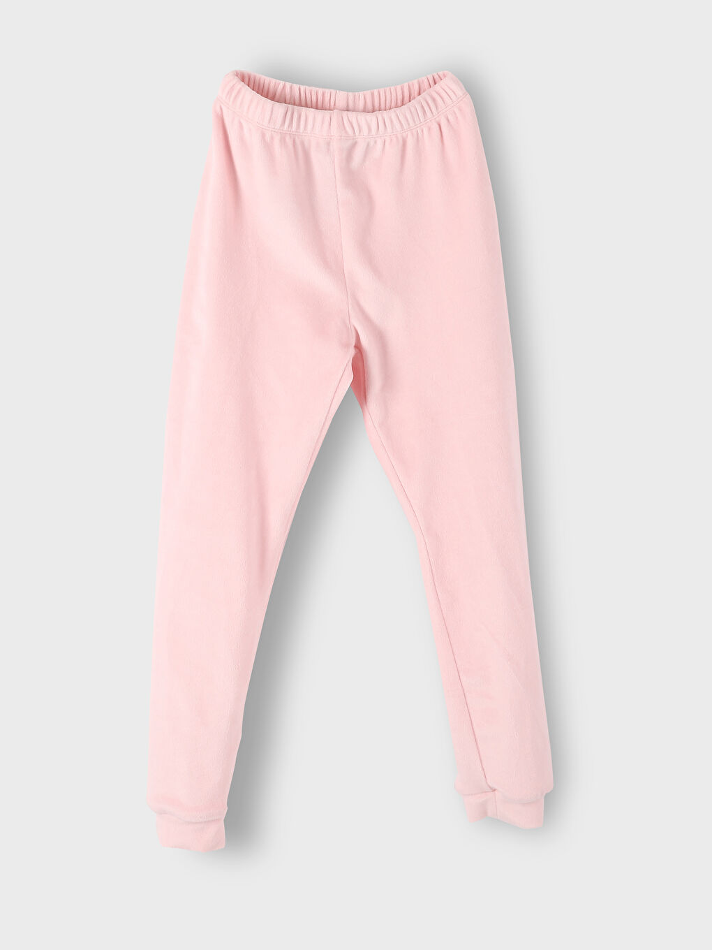 طقم بيجامة قطيفة بياقة دائرية للبنات-5