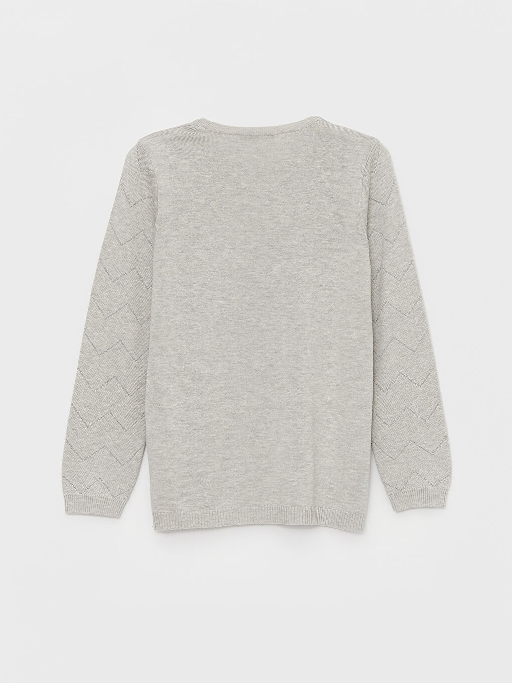 Crew Neck Patterned Long Sleeve Women's Knitwear Sweater-6