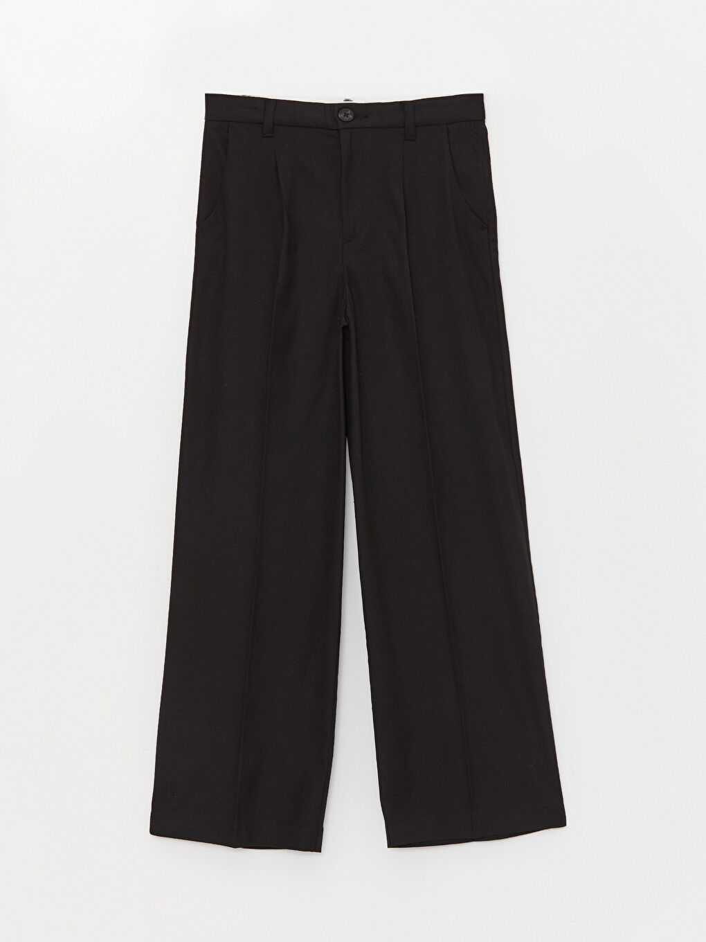 Jednostavne ženske pantalone širokog kroja širokih nogavica-5