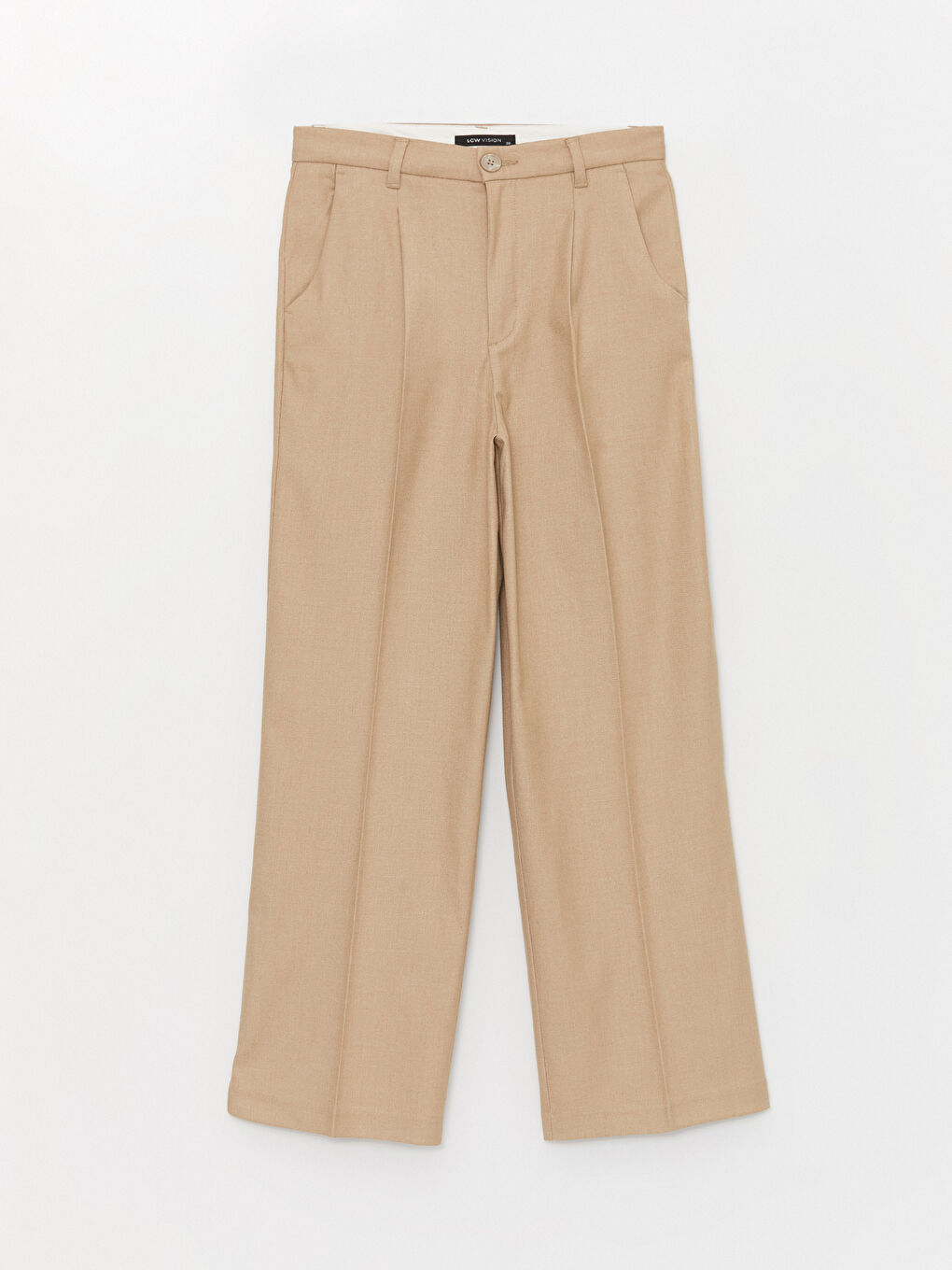 Jednostavne ženske pantalone širokog kroja širokih nogavica-5