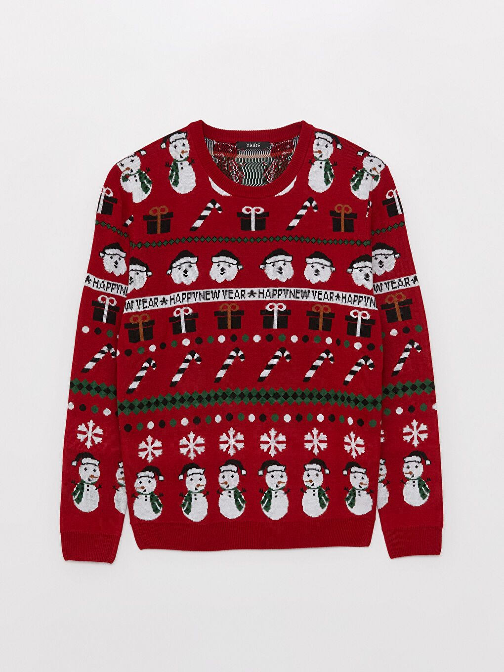 XSIDE Rundhalsausschnitt Langarm Weihnachtsmotiv Herren Strickpullover -W3DN26Z8-SNJ