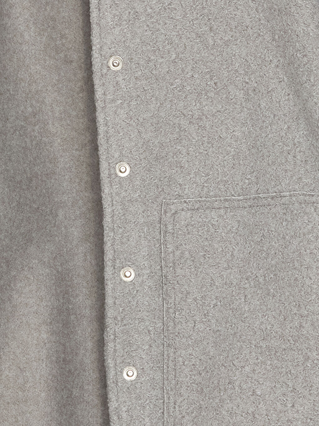 Gri Dik Yaka Düz Oversize Kadın Kaşe Kaban-6