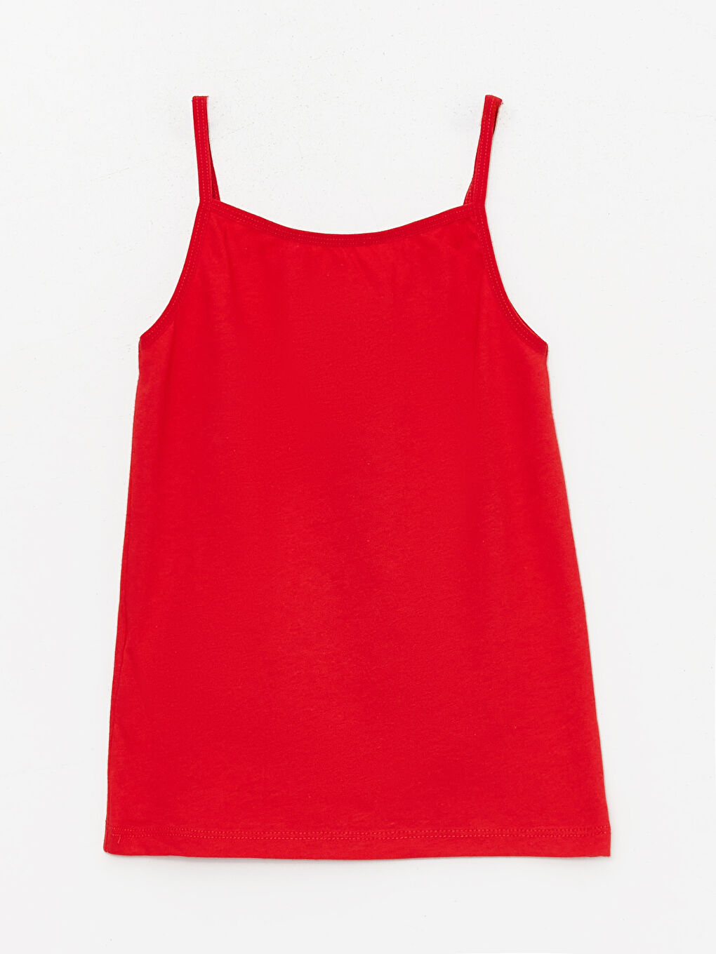 Kare Yaka Baskılı Askılı Pamuklu Kız Çocuk Atlet ve Külot-4