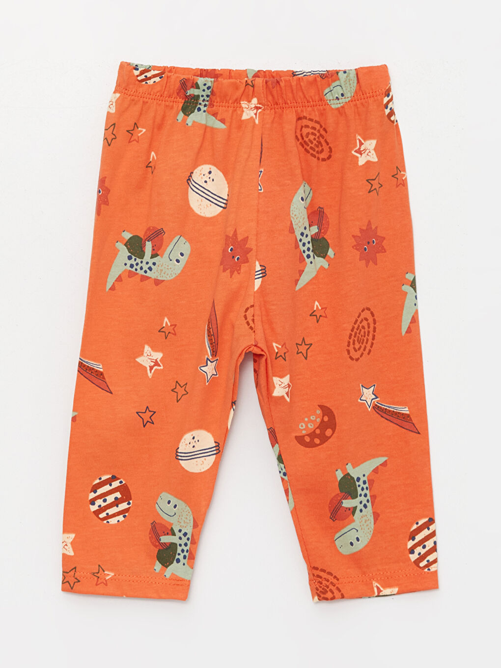 Yeşil Polo Yaka Baskılı Erkek Bebek 2'li Pijama Takımı-5