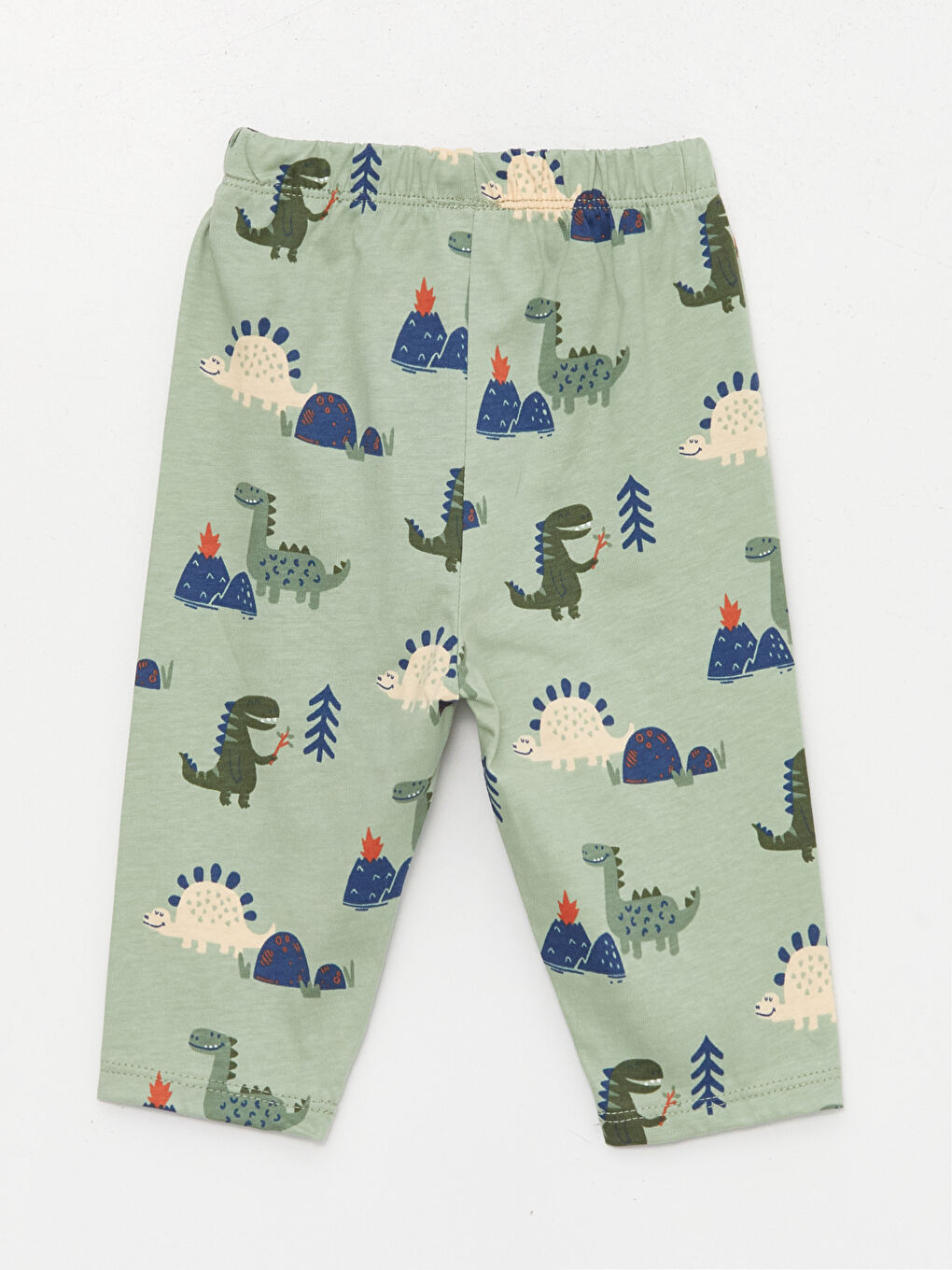 Yeşil Polo Yaka Baskılı Erkek Bebek 2'li Pijama Takımı-8