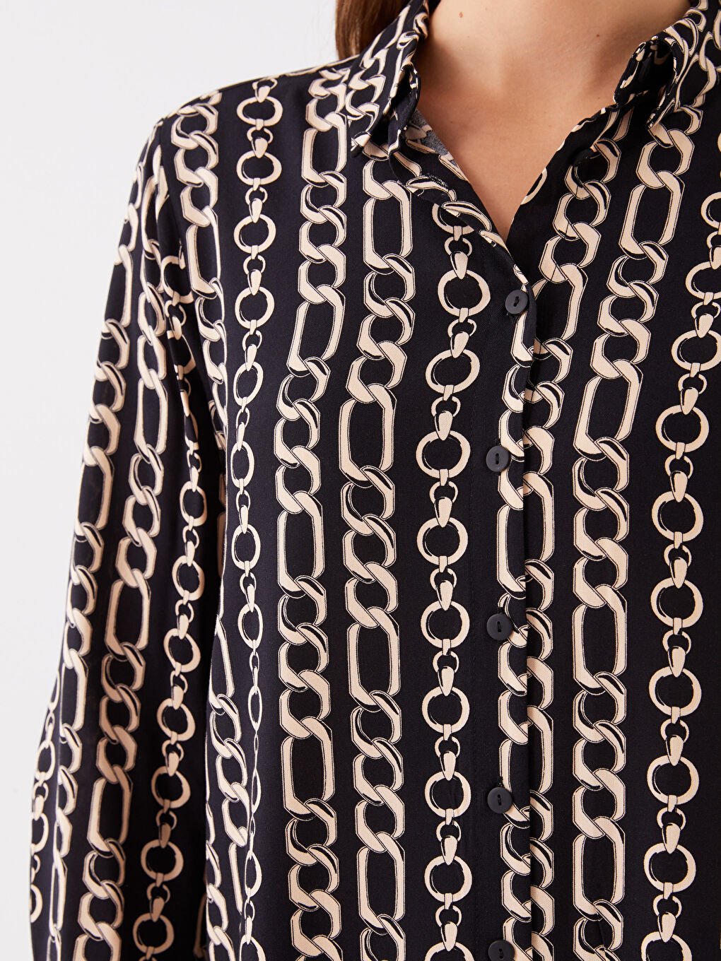 Karışık Desenli Kadın Gömlek Tunik-3