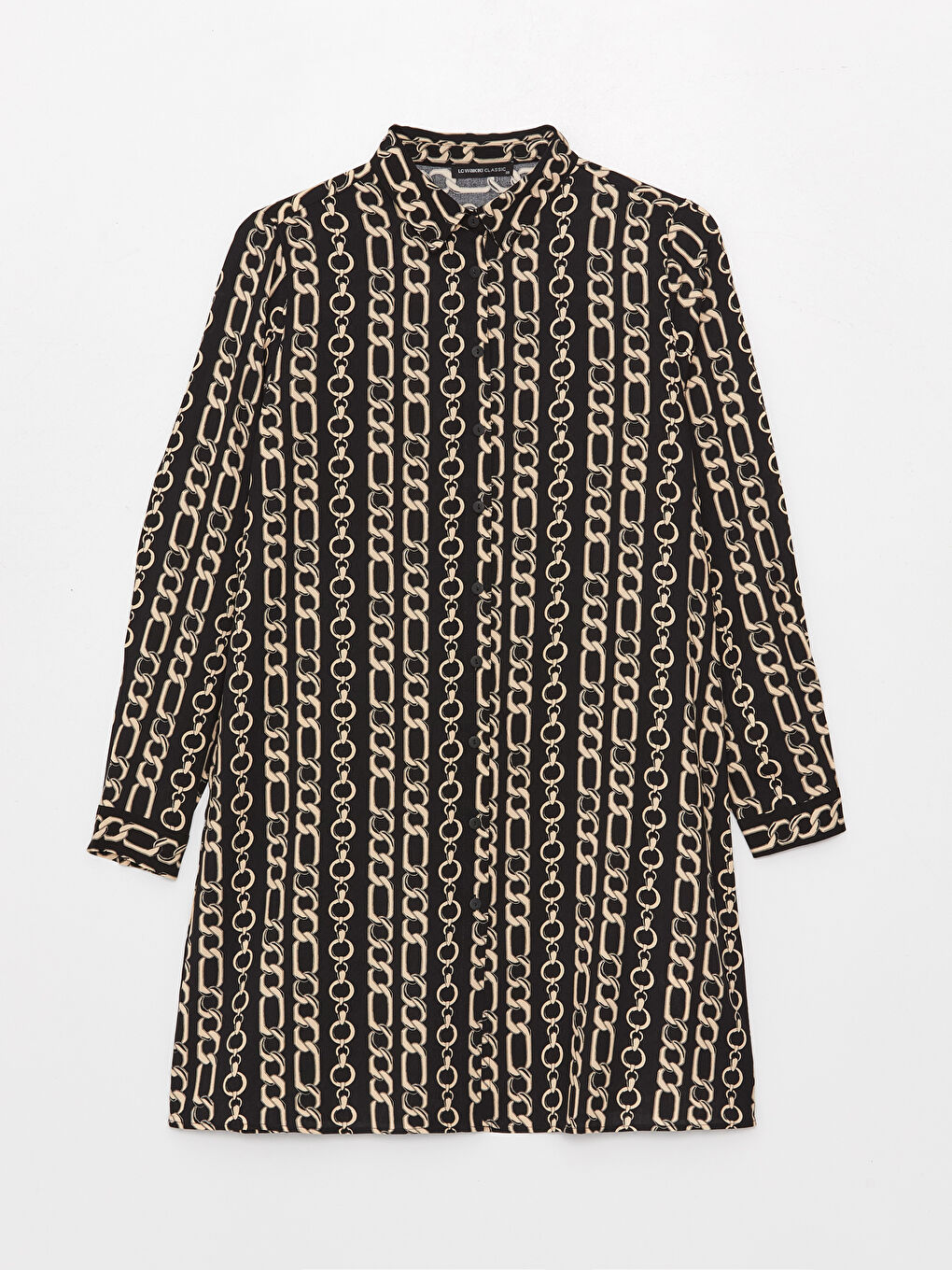 Karışık Desenli Kadın Gömlek Tunik-5