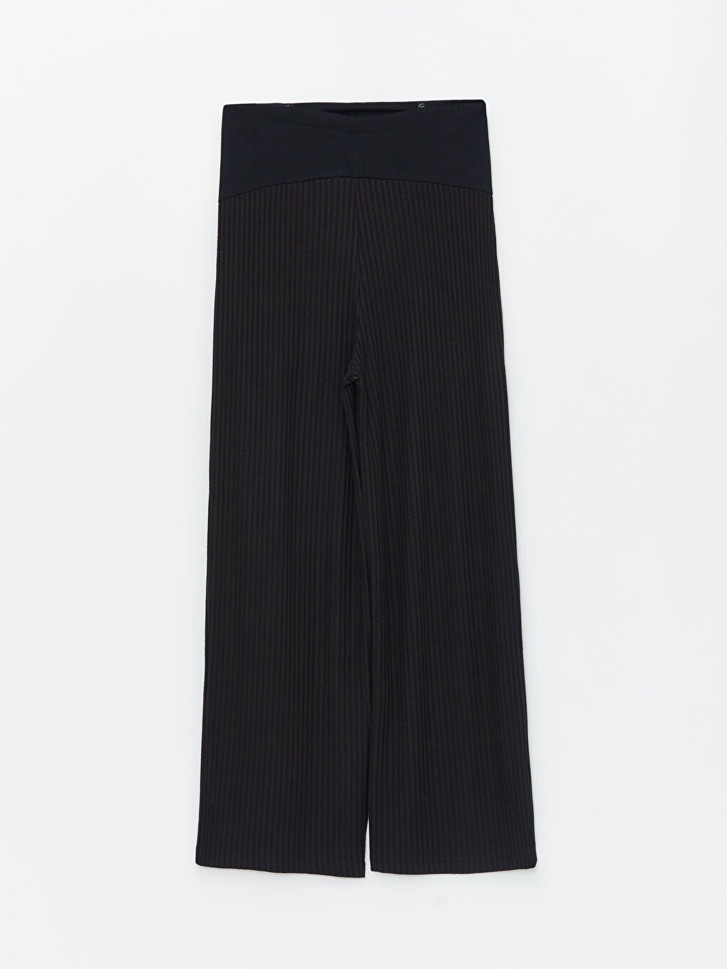 Over Bump Plain Wide Leg Maternity Trousers-6