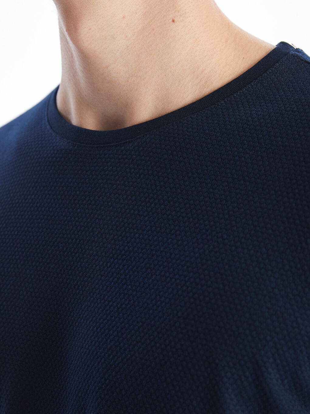 قميص بيجامة كم طويل ياقة دائرية للرجال-3