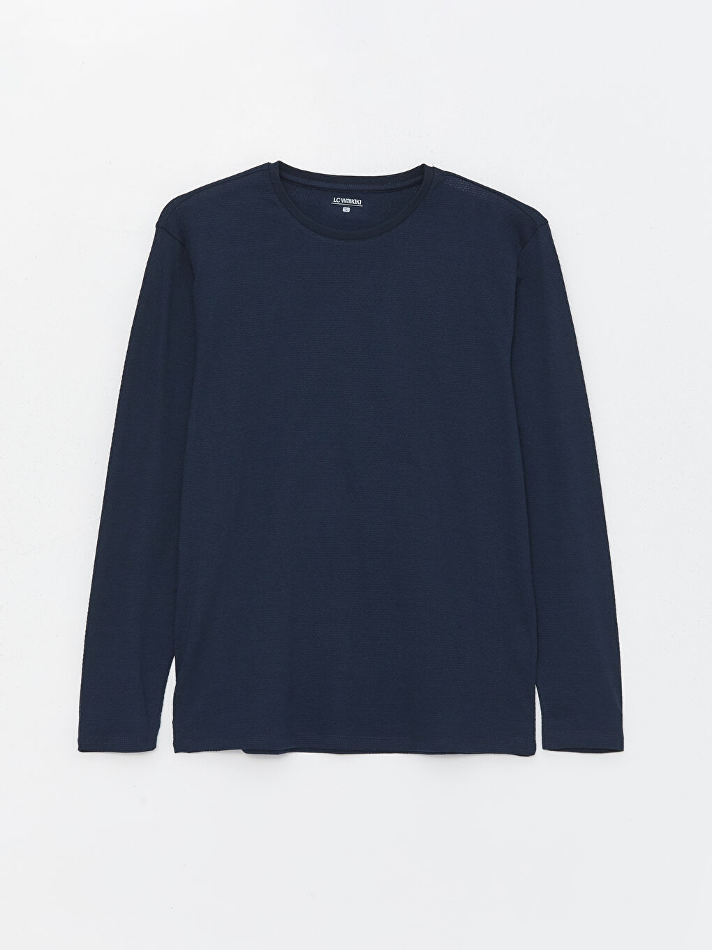 قميص بيجامة كم طويل ياقة دائرية للرجال-5