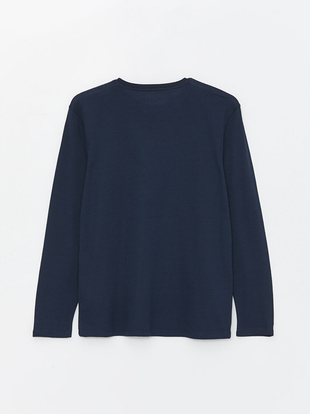 قميص بيجامة كم طويل ياقة دائرية للرجال-6