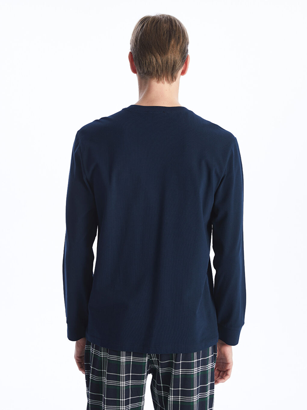 LC WAIKIKI Crew Neck Long Sleeve Men's Pyjama Top -W3DP35Z8-RFF