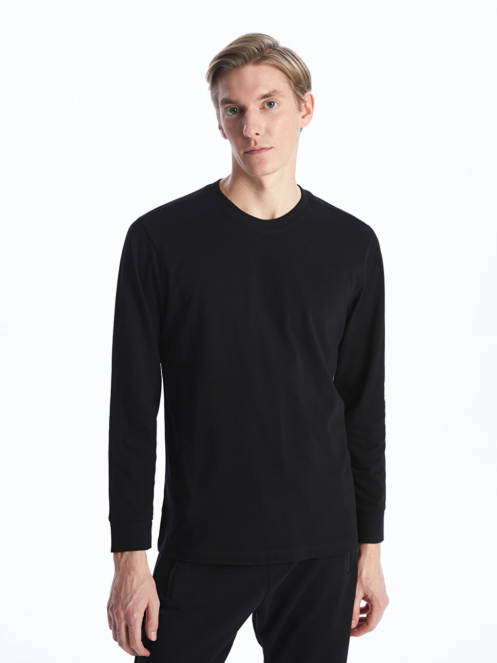 Crew Neck Long Sleeve Men's Pyjama Top