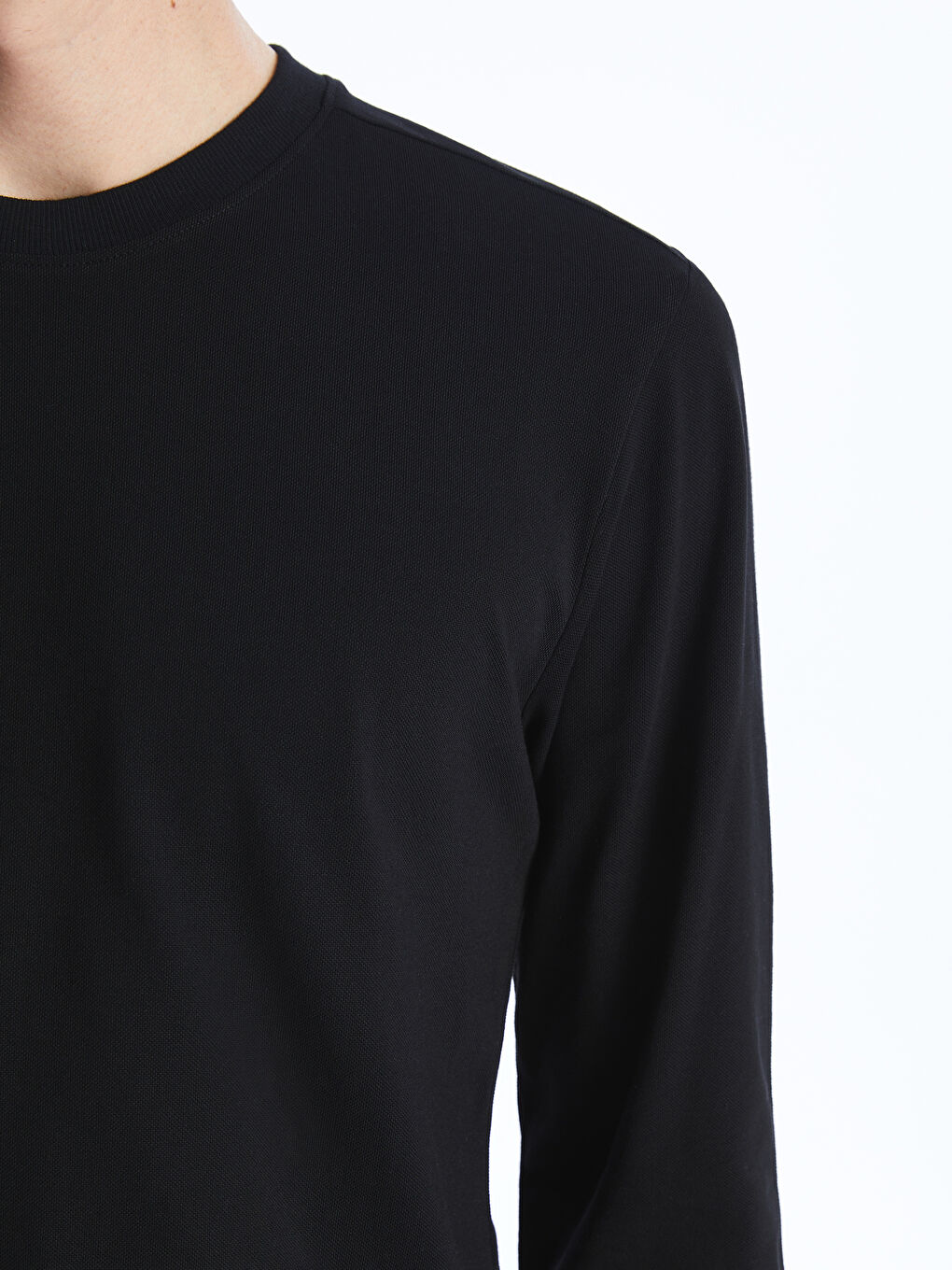 Crew Neck Long Sleeve Men's Pyjama Top-3