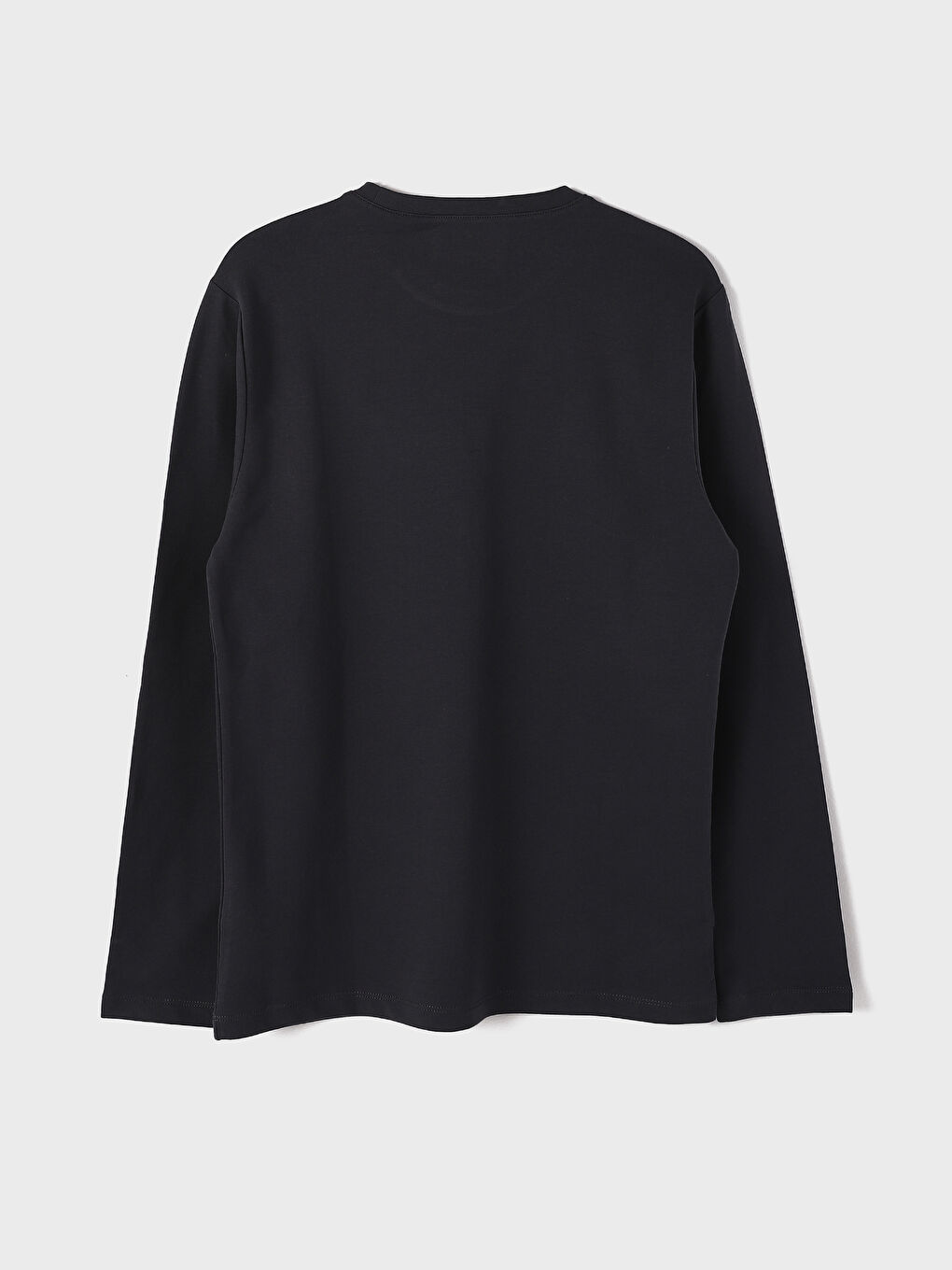 قميص بيجامة كم طويل ياقة دائرية للرجال-3