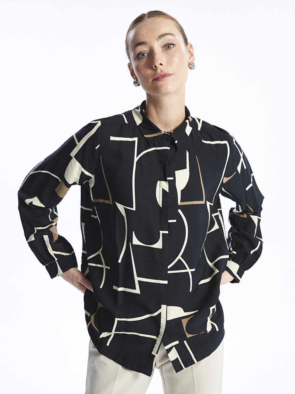 LCWAIKIKI Classic Patterned Long Sleeve Women's Shirt - W3DQ14Z8