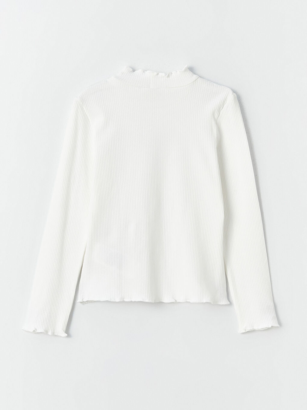 High Collar Long Sleeve Girl's T-Shirt and Short Skirt-5