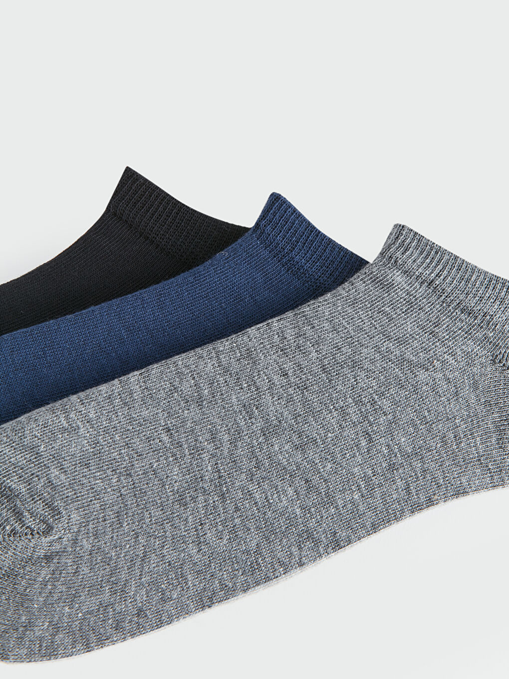 Siyah Erkek Patik Çorap 3'lü-2