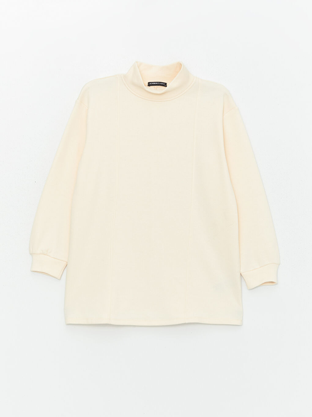 Funnel Neck Plain Long Sleeve Women's Tunic -W3DQ89Z8-L9Y