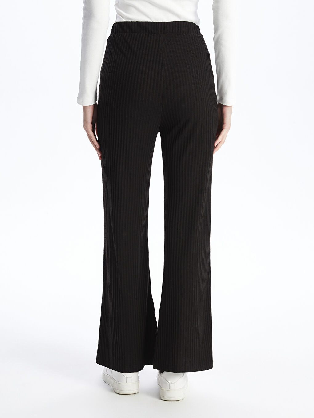 Elasticated Waist Slim Fit Women's Trousers-3