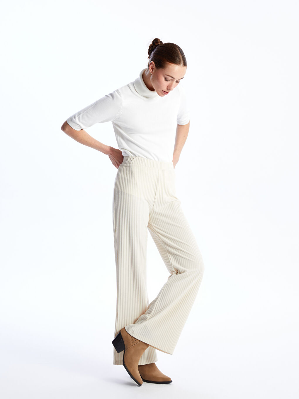 Elasticated Waist Slim Fit Women's Trousers
