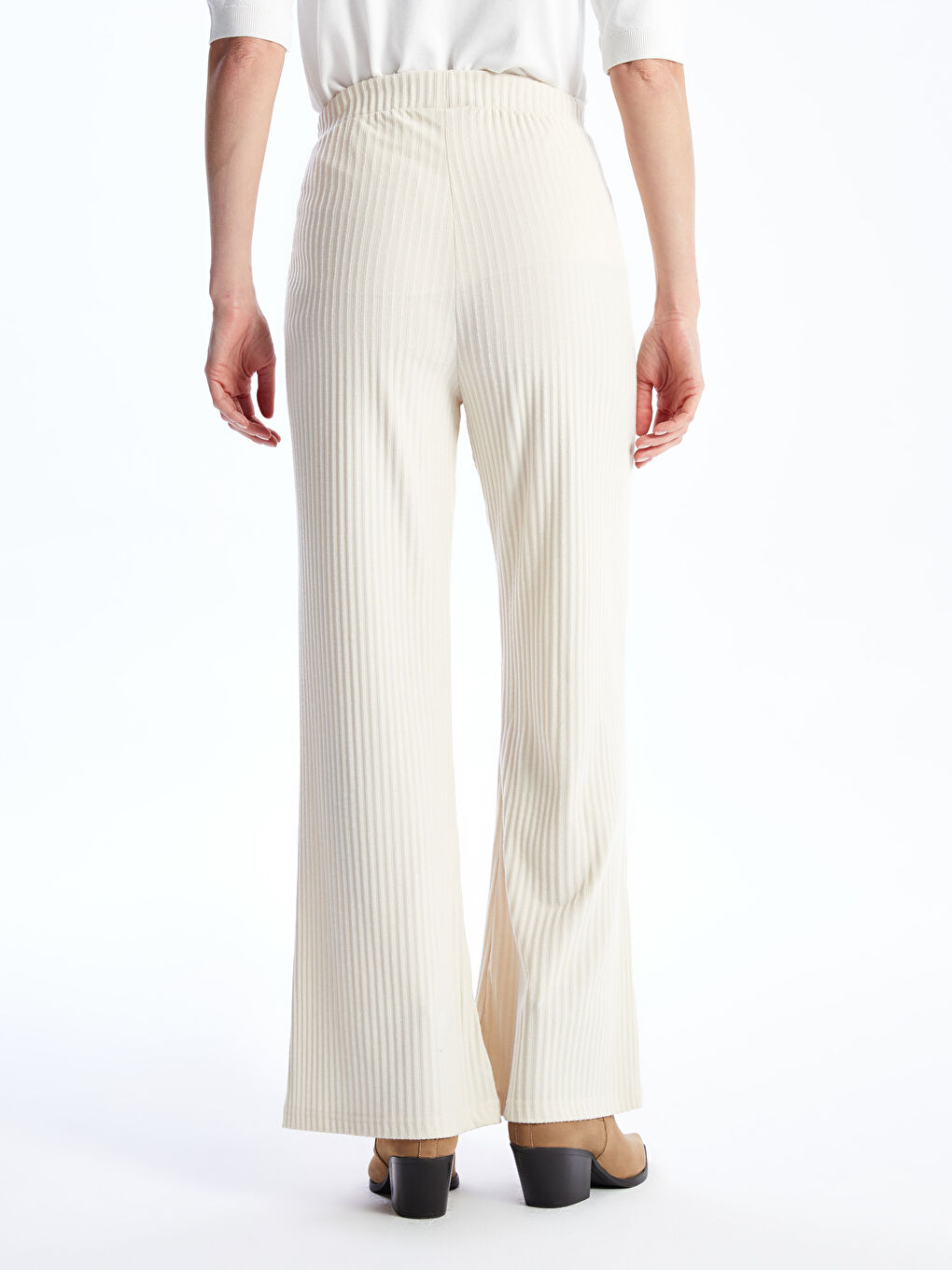 Elasticated Waist Slim Fit Women's Trousers-4