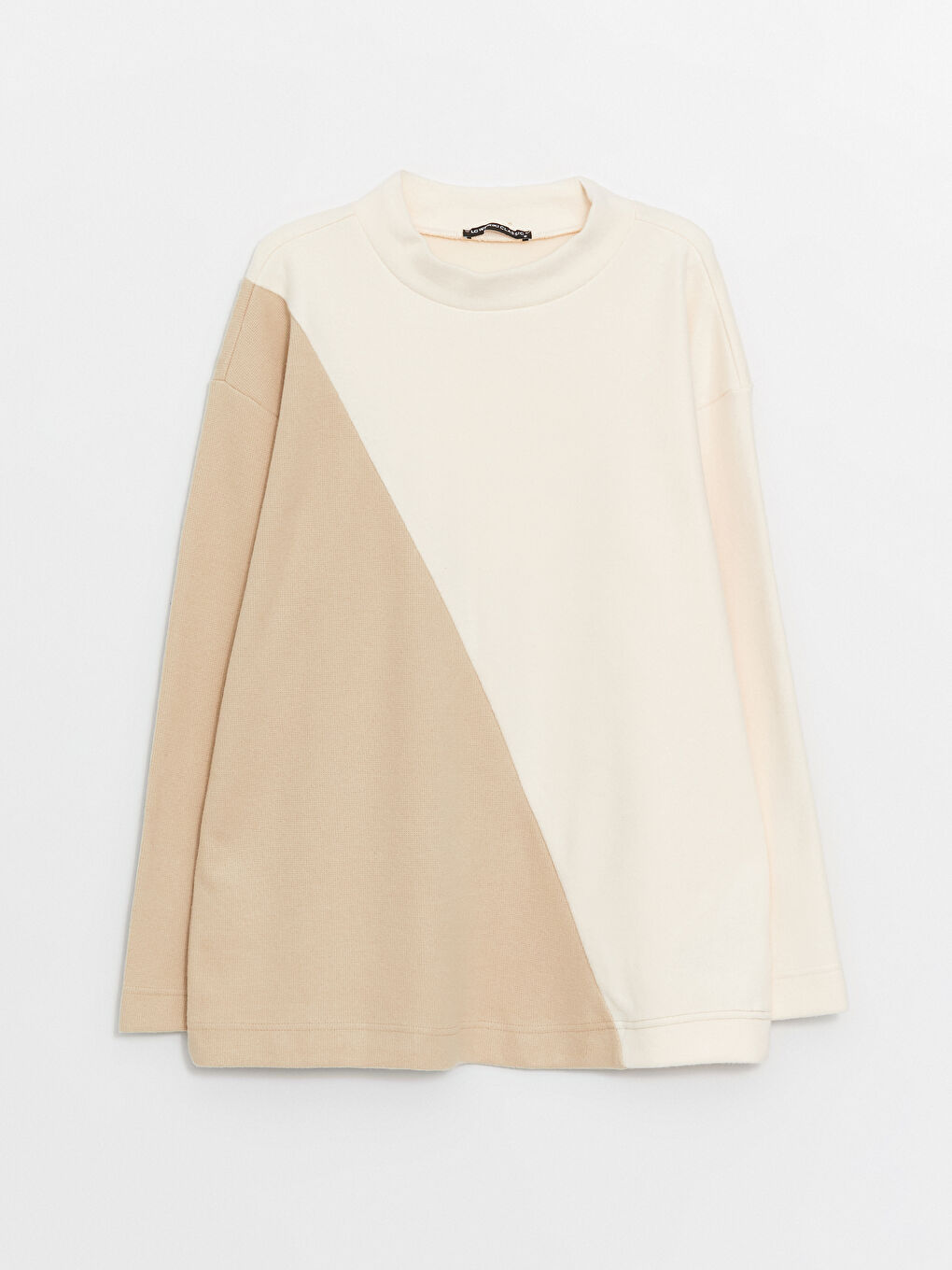 Funnel Neck Color Block Women's Tunic-5