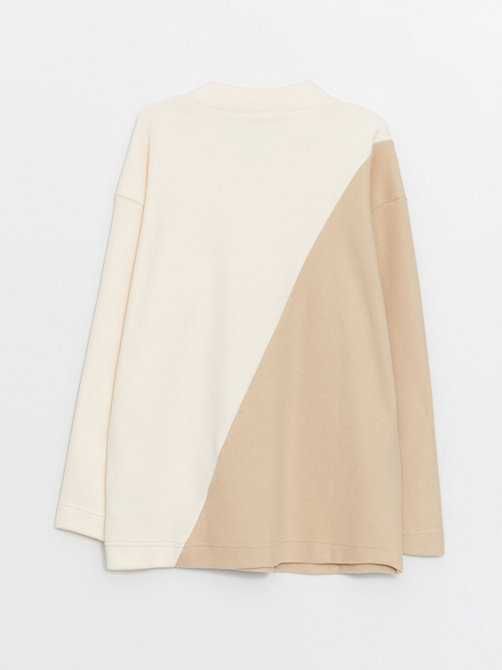 Funnel Neck Color Block Women's Tunic-6