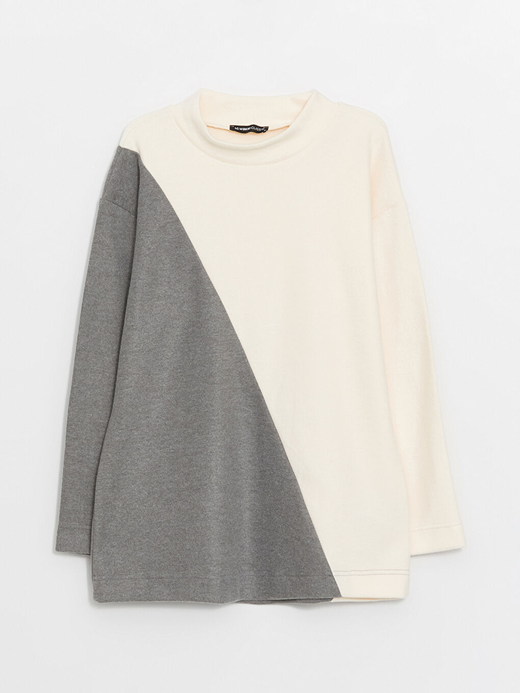 Funnel Neck Color Block Women's Tunic-5