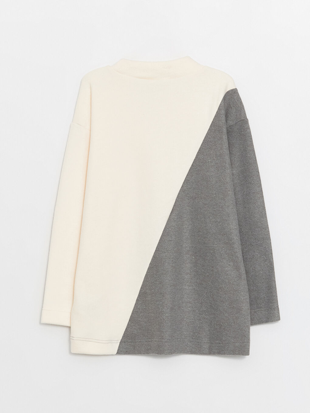 Funnel Neck Color Block Women's Tunic-6