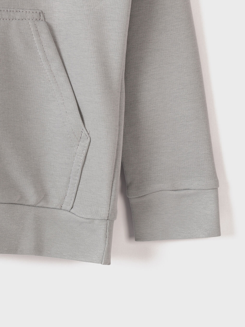 Hooded Basic Long Sleeve Boy Sweatshirt-1