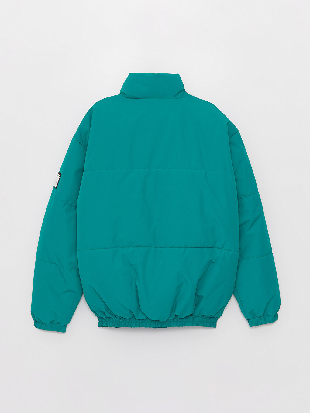 Relaxed Fit Funnel Neck Men's Puffer Coat-8