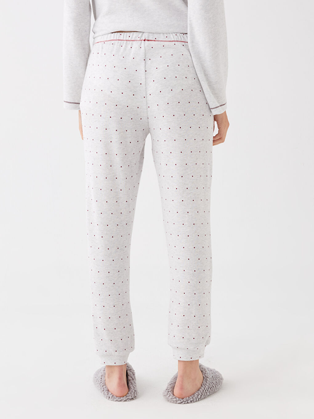 LCW DREAM Pyjama-Hosen für Damen mit elastischem Bund und Punktmuster -W3DR64Z8-998