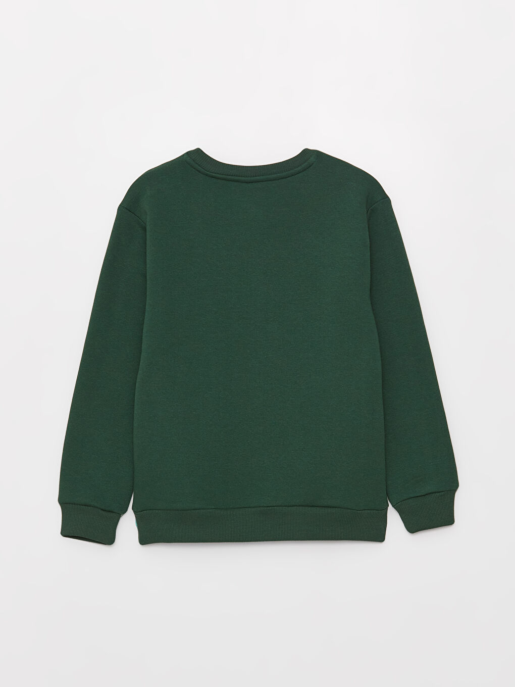 Yeşil Bisiklet Yaka Baskılı Uzun Kollu Erkek Çocuk Sweatshirt-1