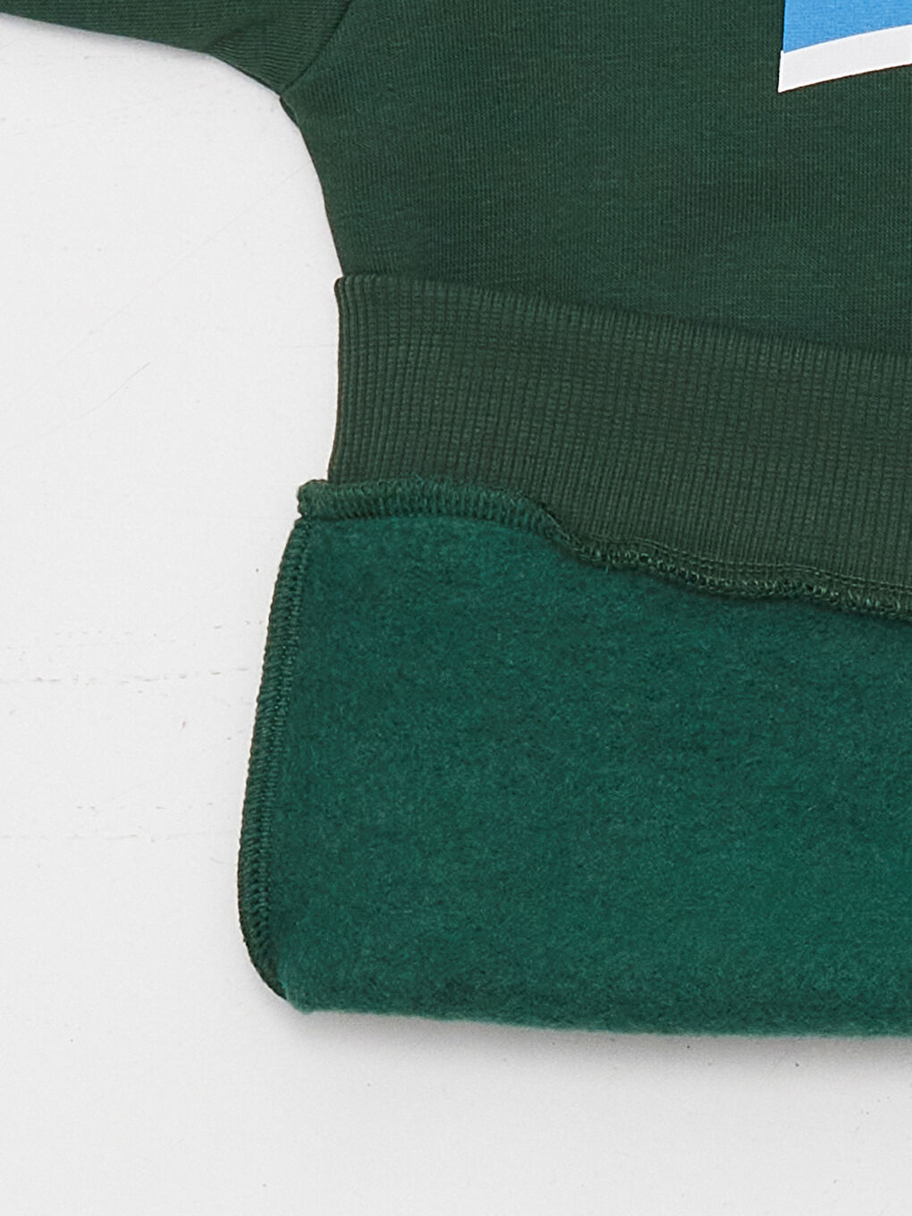 Yeşil Bisiklet Yaka Baskılı Uzun Kollu Erkek Çocuk Sweatshirt-2