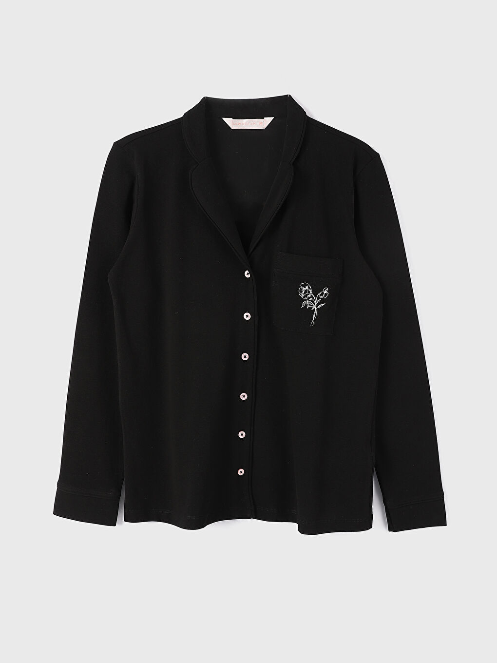 Shirt Collar Printed Long Sleeve Women's Pyjamas Set-1