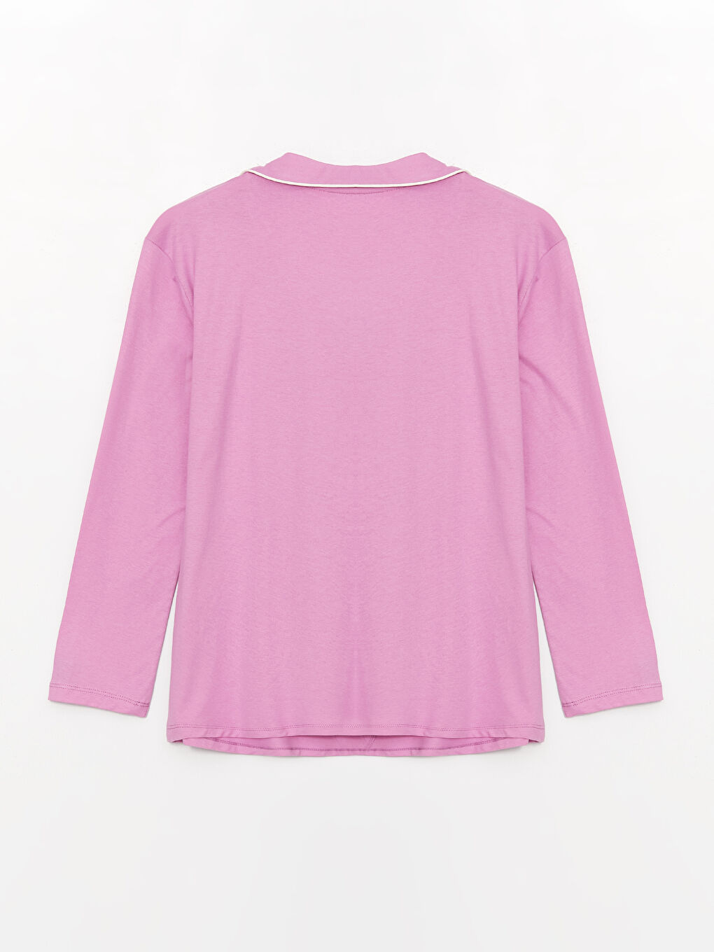 Pembe Gömlek Yaka Baskılı Uzun Kollu Hamile Pijama Takımı-7