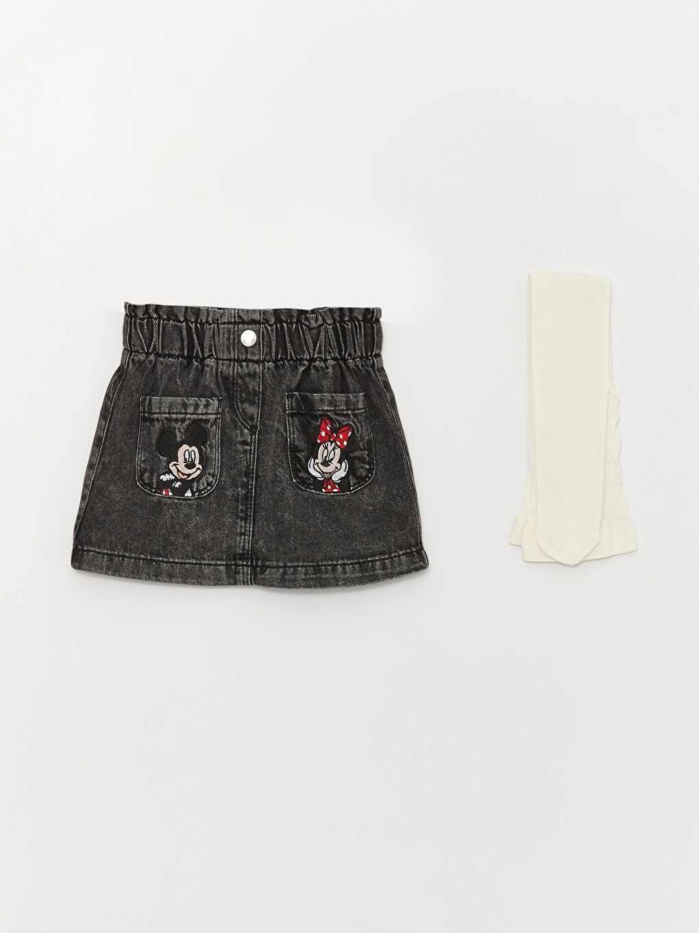 Jeansrock für Babymädchen mit elastischem Bund und Print-2