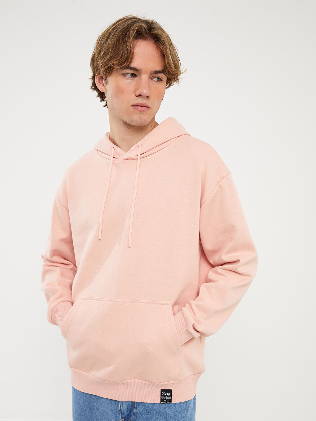 XSIDE Pembe Uzun Kollu Erkek Hoodie