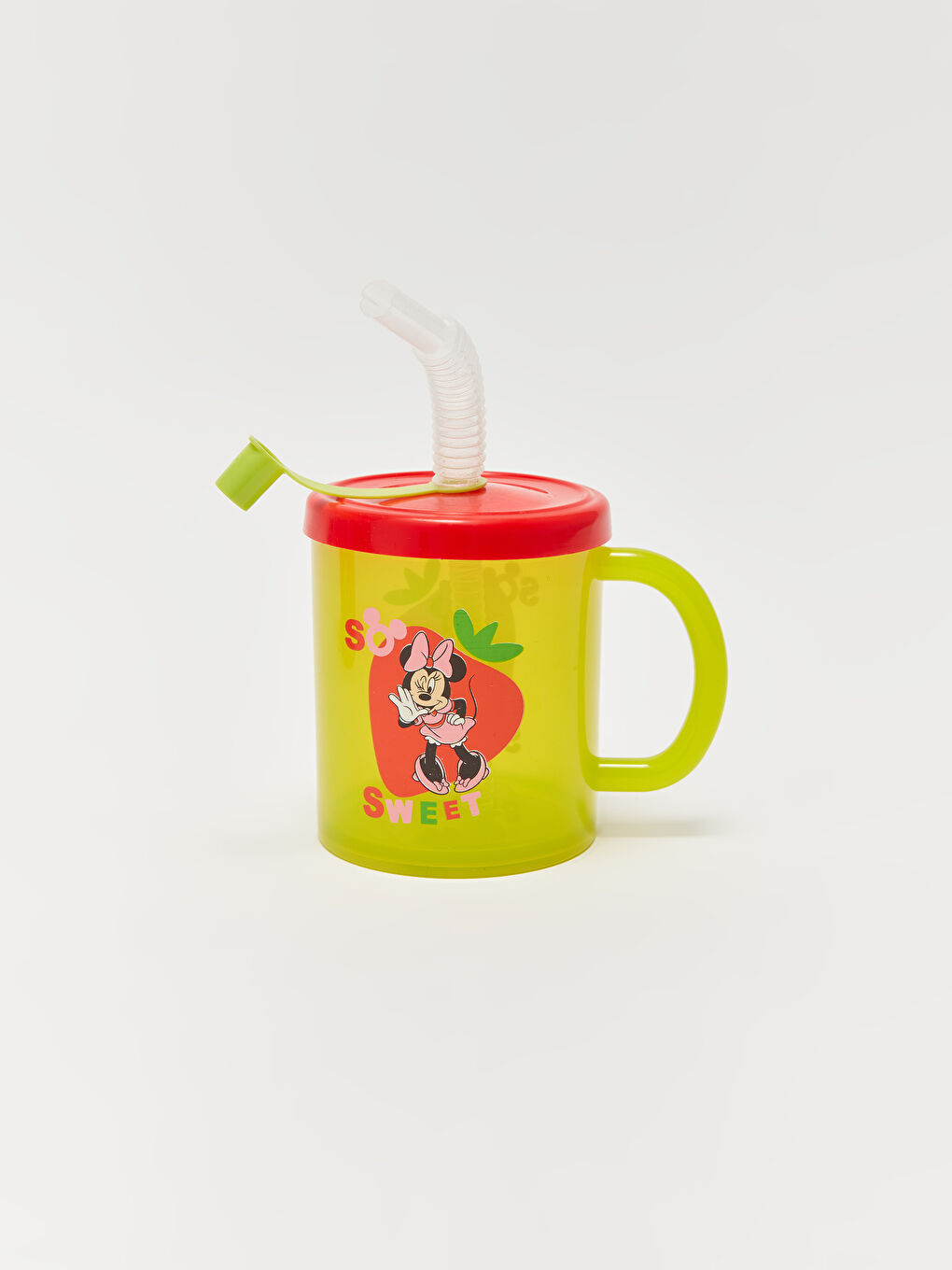 Karışık Minnie Mouse Baskılı Bebek Pipetli Kupa-2