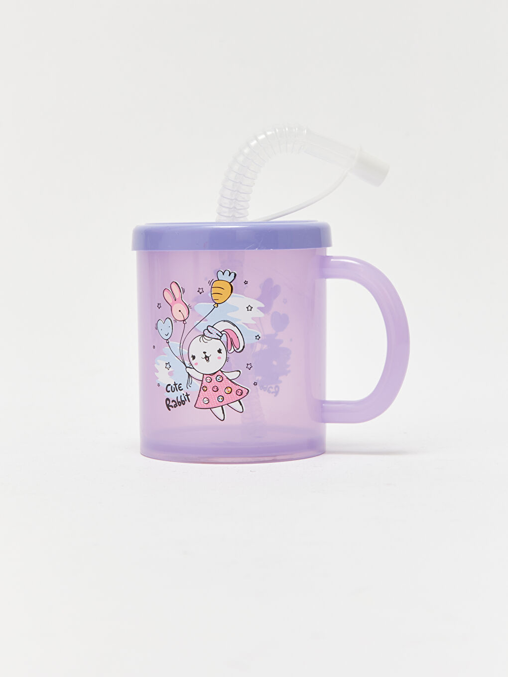 Стъклена Чаша със Сламка с Принт-1