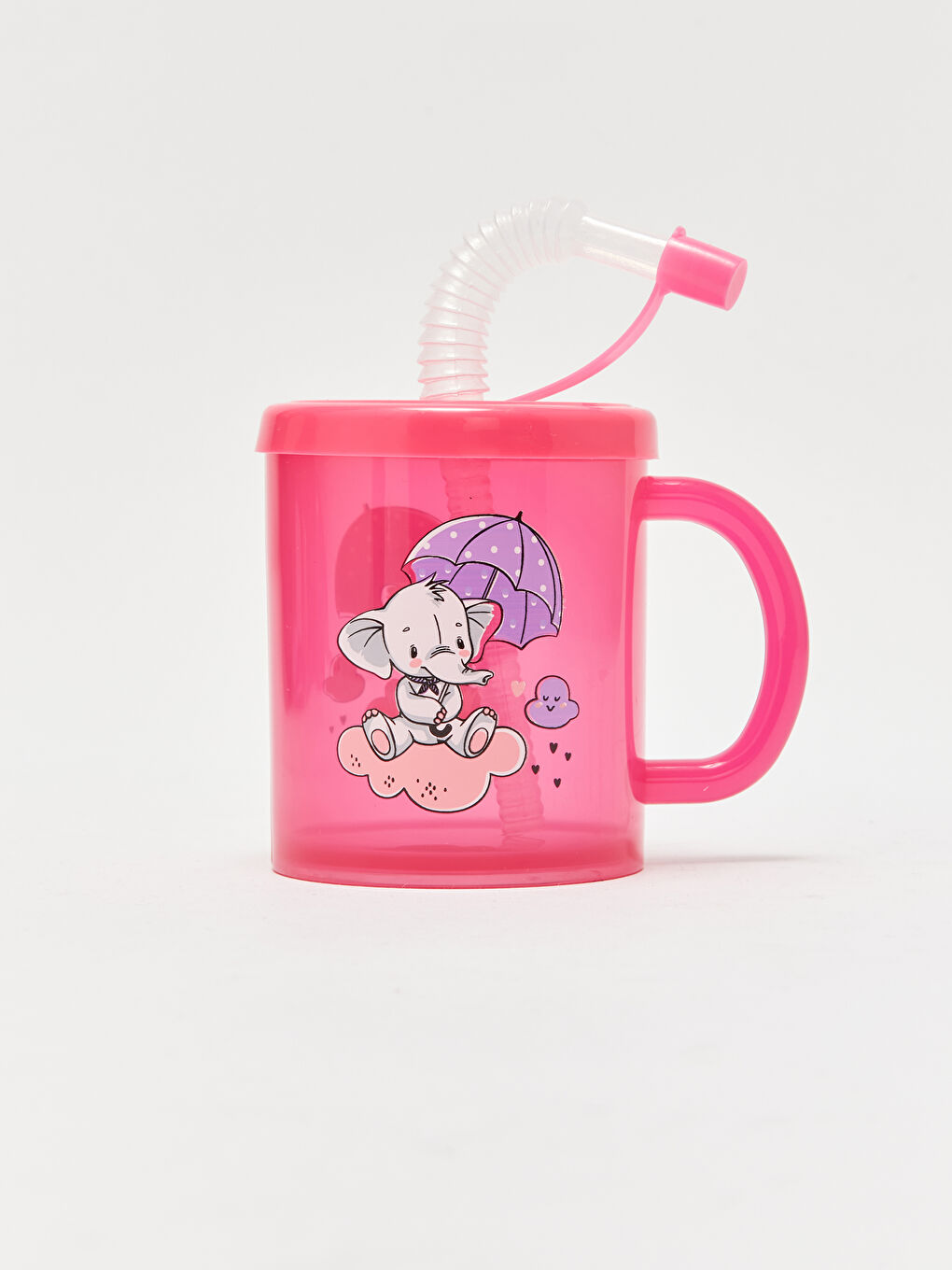 Стъклена Чаша със Сламка с Принт-2